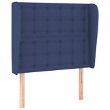 Vidaxl hoofdbord met randen 83x23x118 128 cm stof blauw