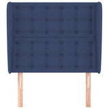 Vidaxl hoofdbord met randen 103x23x118 128 cm stof blauw