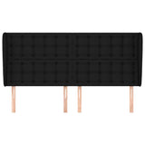 Vidaxl hoofdbord met randen 163x23x118 128 cm stof zwart