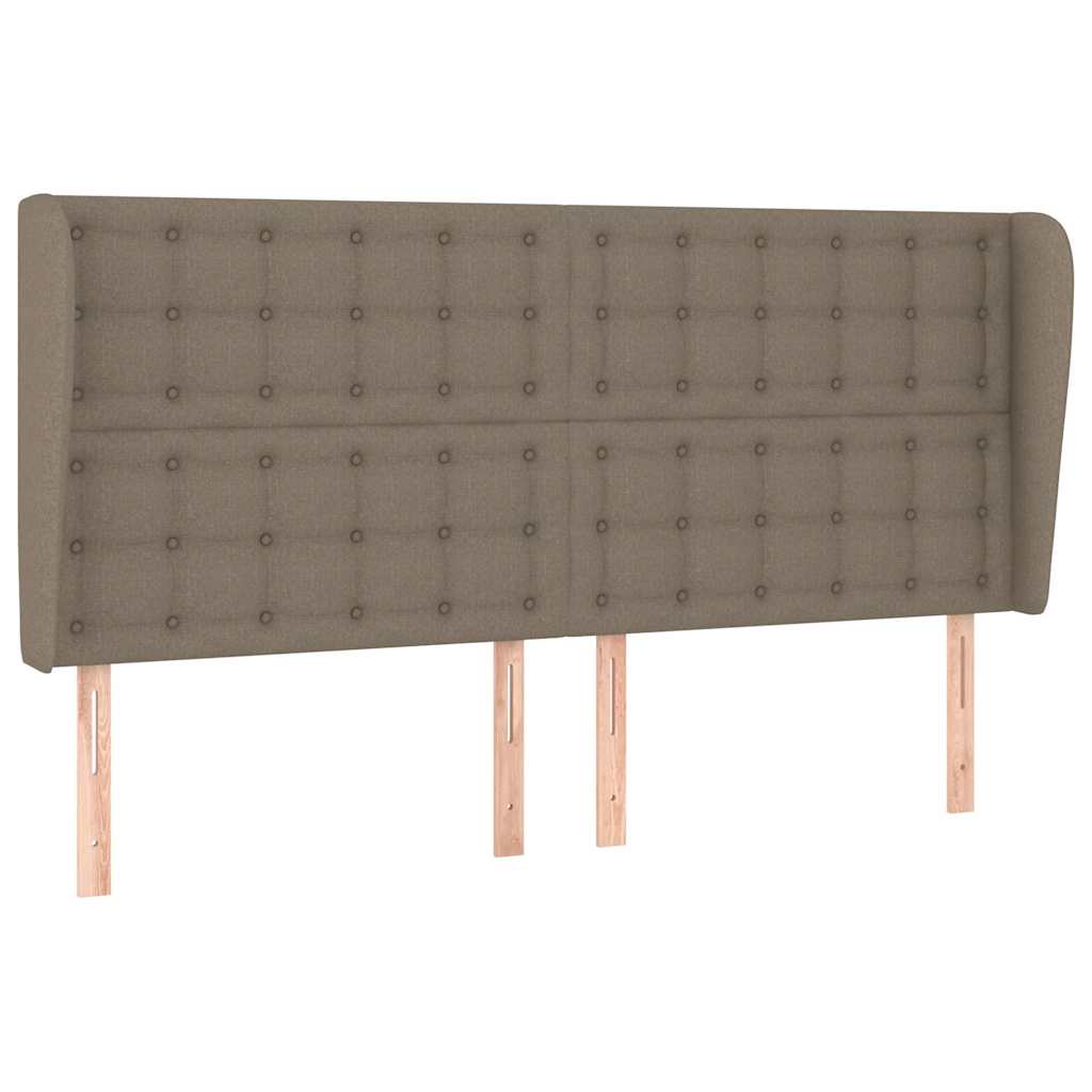 Vidaxl hoofdbord met randen 163x23x118 128 cm stof taupe