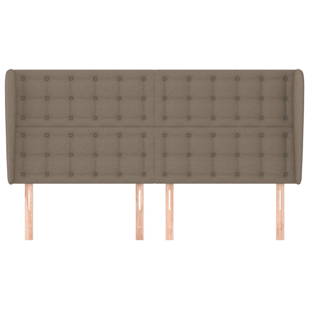 Vidaxl hoofdbord met randen 163x23x118 128 cm stof taupe