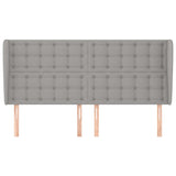 Vidaxl hoofdbord met randen 183x23x118 128 cm stof lichtgrijs