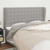 Vidaxl hoofdbord met randen 183x23x118 128 cm stof lichtgrijs