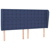 Vidaxl hoofdbord met randen 183x23x118 128 cm stof blauw