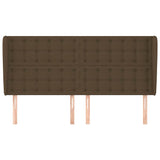 Vidaxl hoofdbord met randen 203x23x118 128 cm stof donkerbruin