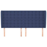 Vidaxl hoofdbord met randen 203x23x118 128 cm stof blauw