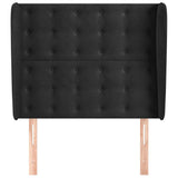 Vidaxl hoofdbord met randen 83x23x118 128 cm fluweel zwart