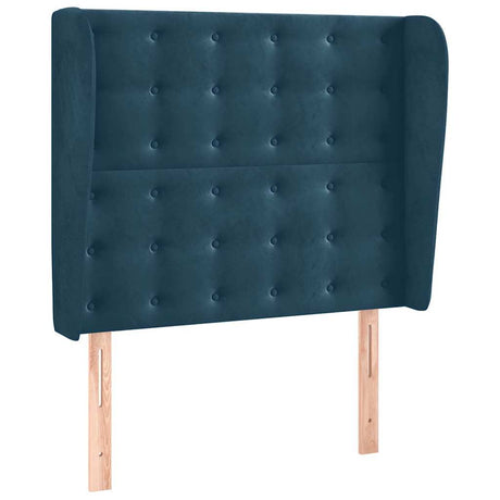 Vidaxl hoofdbord met randen 83x23x118 128 cm fluweel donkerblauw
