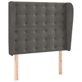 Vidaxl hoofdbord met randen 93x23x118 128 cm fluweel donkergrijs