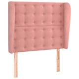 Vidaxl hoofdbord met randen 93x23x118 128 cm fluweel roze