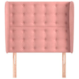 Vidaxl hoofdbord met randen 103x23x118 128 cm fluweel roze