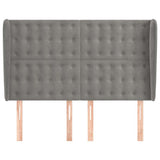 Vidaxl hoofdbord met randen 147x23x118 128 cm fluweel lichtgrijs
