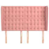 Vidaxl hoofdbord met randen 147x23x118 128 cm fluweel roze