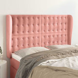 Vidaxl hoofdbord met randen 147x23x118 128 cm fluweel roze
