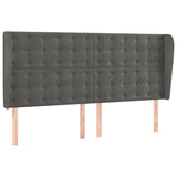 Vidaxl hoofdbord met randen 163x23x118 128 cm fluweel donkergrijs