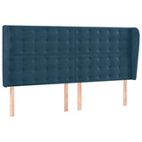 Vidaxl hoofdbord met randen 163x23x118 128 cm fluweel donkerblauw