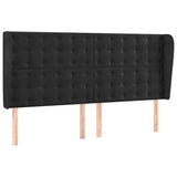 Vidaxl hoofdbord met randen 203x23x118 128 cm fluweel zwart