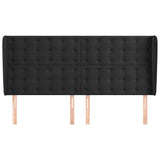 Vidaxl hoofdbord met randen 203x23x118 128 cm fluweel zwart