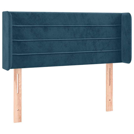 Vidaxl hoofdbord met randen 103x16x78 88 cm fluweel donkerblauw