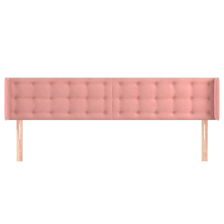 Vidaxl hoofdbord met randen 163x16x78 88 cm fluweel roze