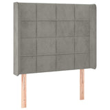 Vidaxl hoofdbord led 103x16x118 128 cm fluweel lichtgrijs