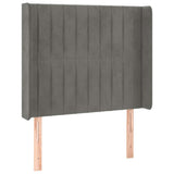 Vidaxl hoofdbord led 103x16x118 128 cm fluweel lichtgrijs