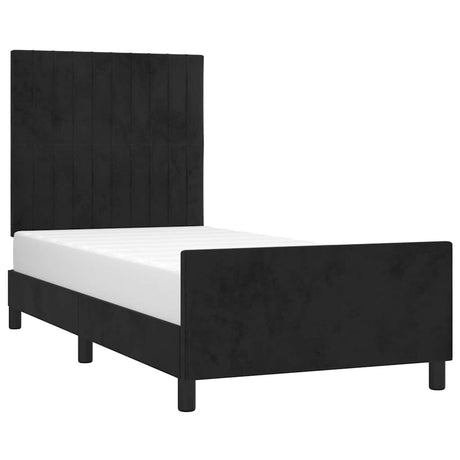 Vidaxl bedframe met hoofdeinde fluweel zwart 80x200 cm