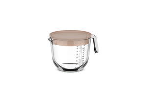 Mepal glas maatbeker chef it 1000ml met deksel - chalk