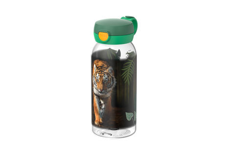 Mepal drinkfles met flipdop campus - 600 ml - waterfles kinderen - lekdicht - hygiënische deksel - wild tiger
