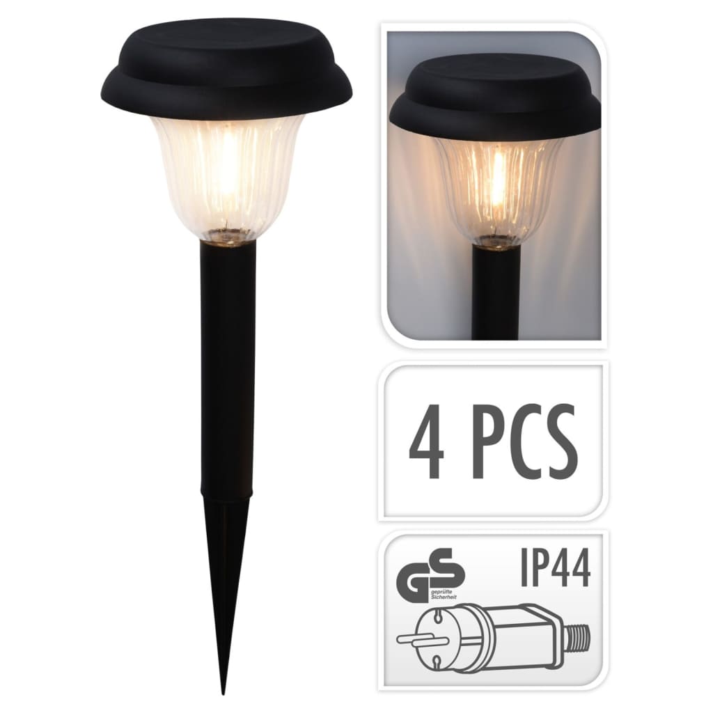 Progarden tuinlampen 4 st led 11,5x35 cm