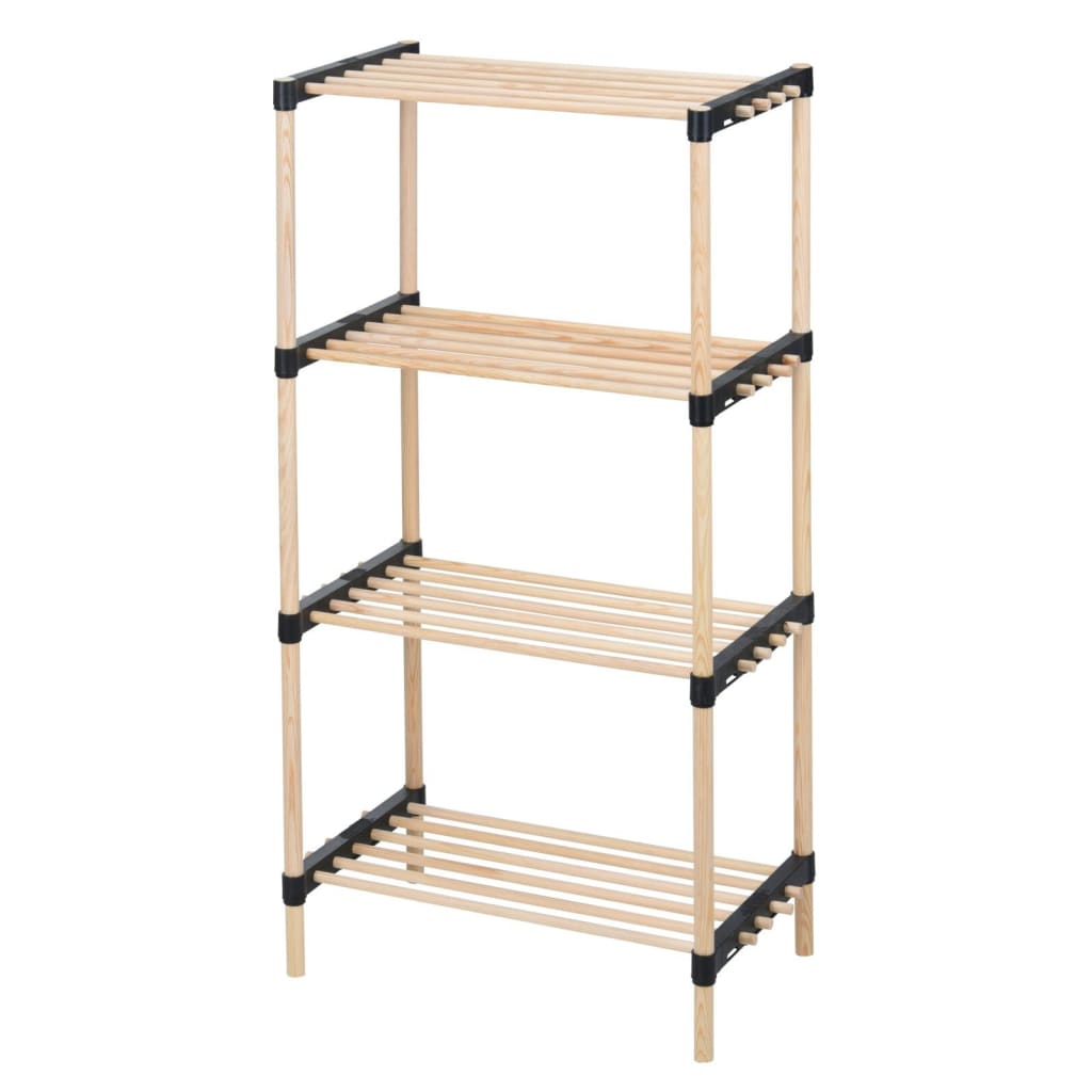 Storage solutions storage solutions schoenenrek met 4 schappen 49x28x92,5 cm hout