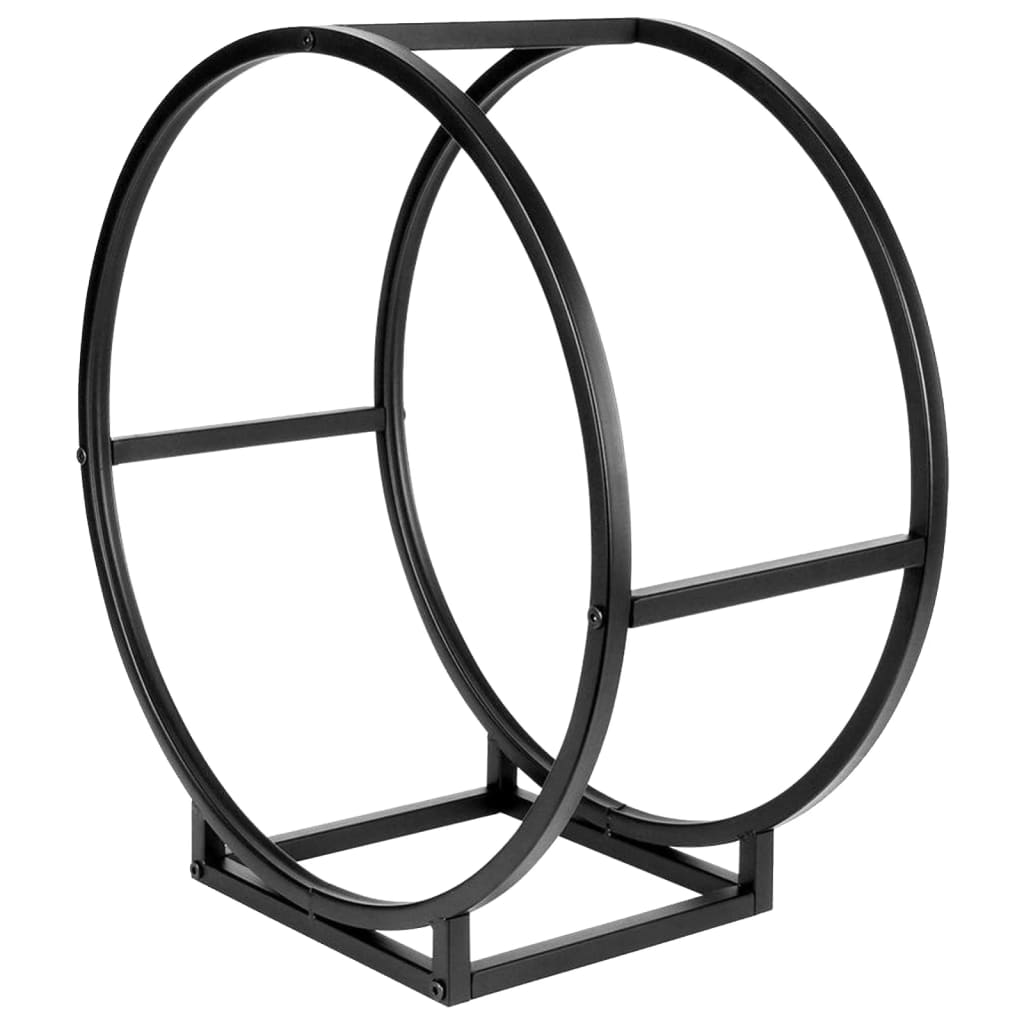 ProGarden ProGarden Haardhoutrek rond 50x25x51,5 cm zwart