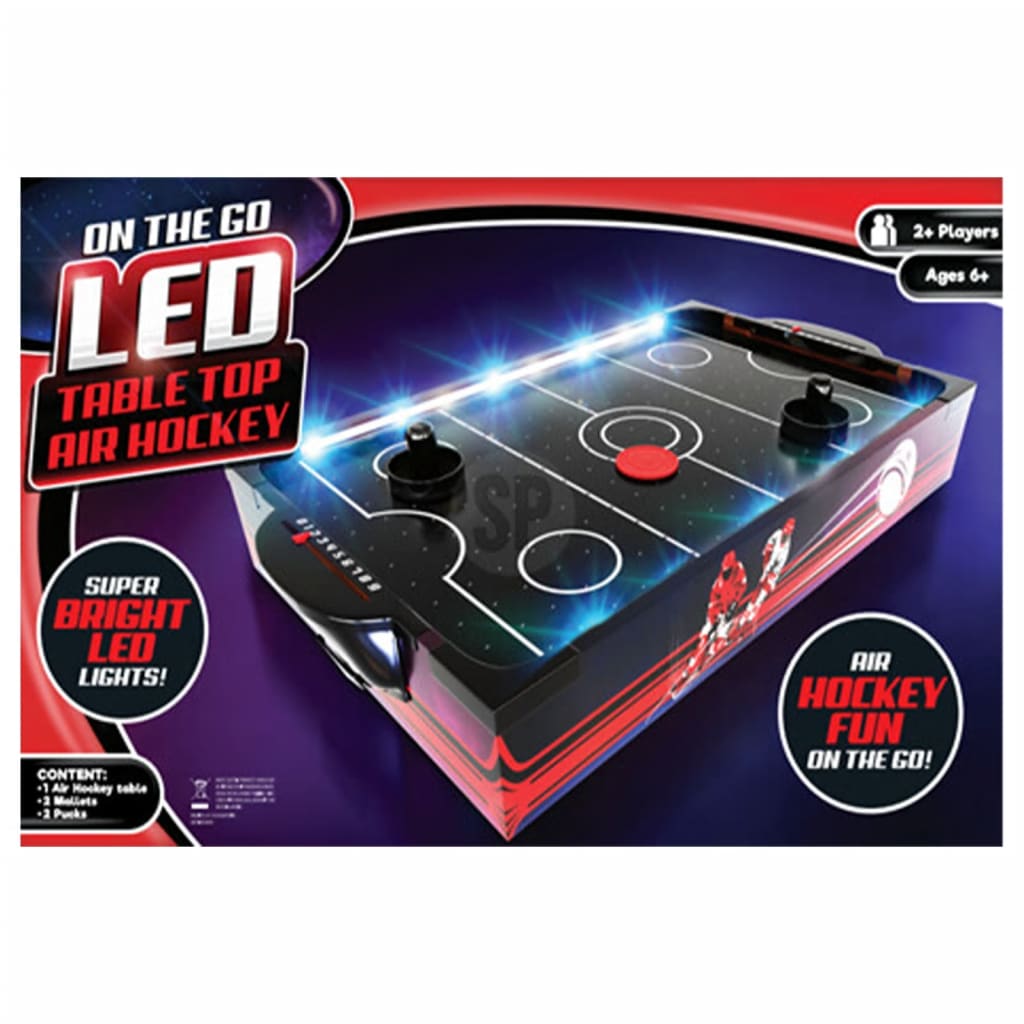 Tender Toys Tender Toys Airhockeytafel met LED-verlichting 48,5x30x8,5 cm