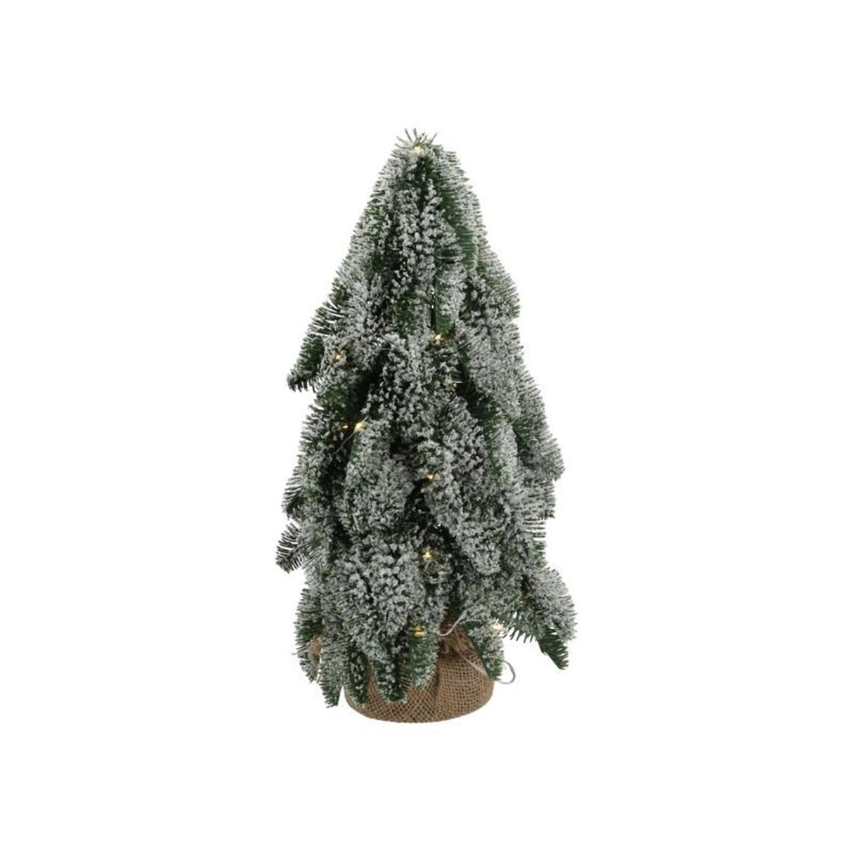Hbx natural living kerstboom nobilis sneeuw 25led h33d20