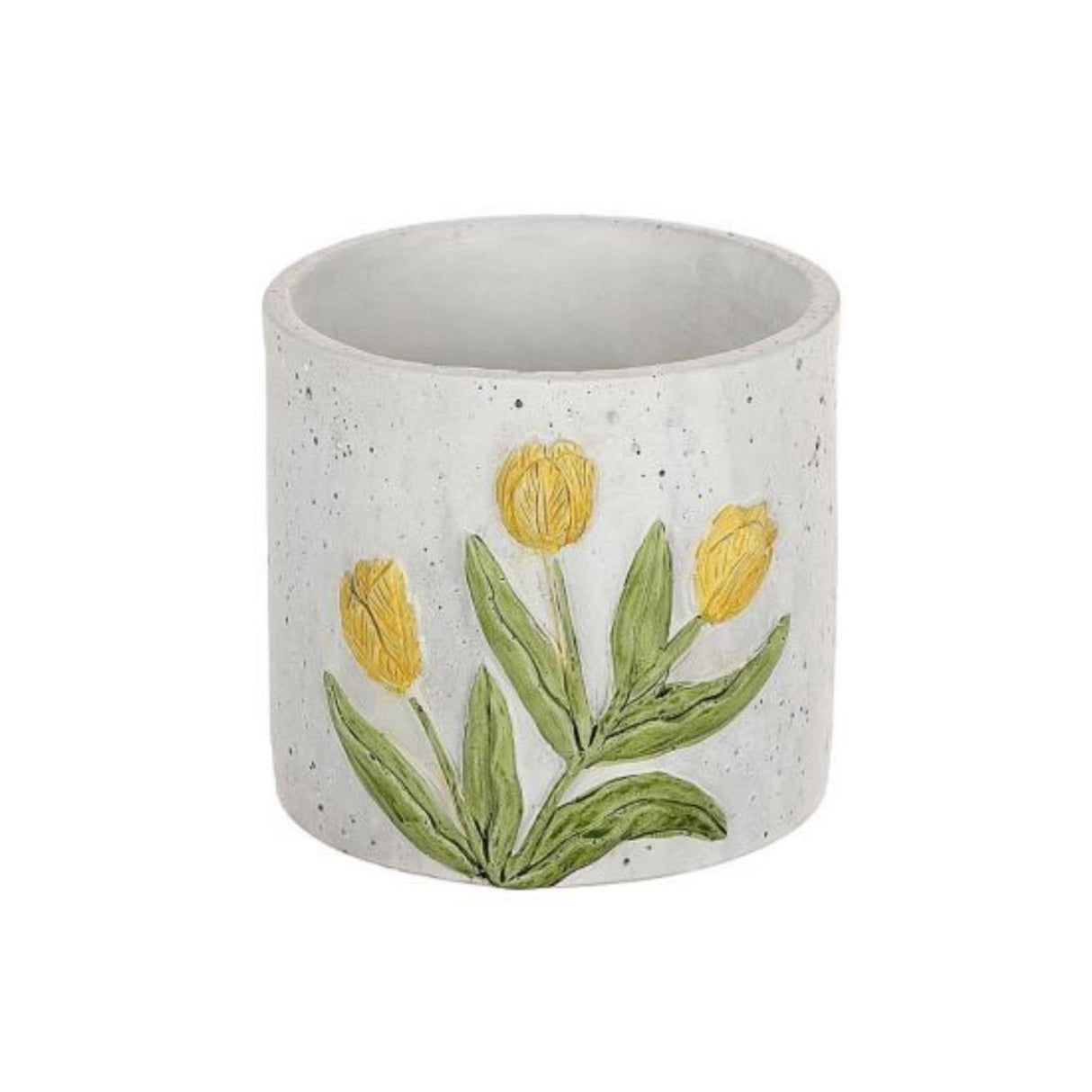 Hbx natural living bloempot tulp geel ø12,5xh11,3cm