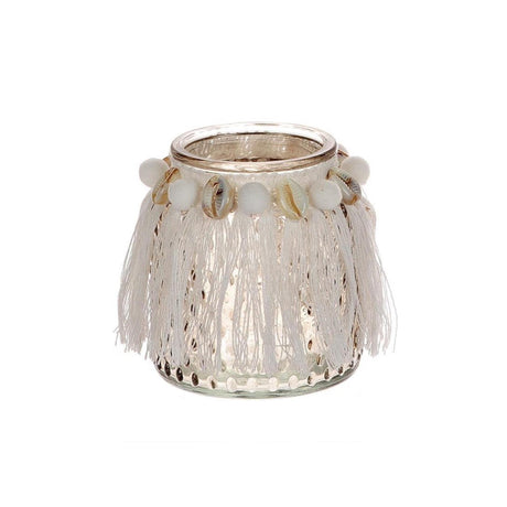 Hbx natural living waxinelichthouder beach ø8,5xh10cm