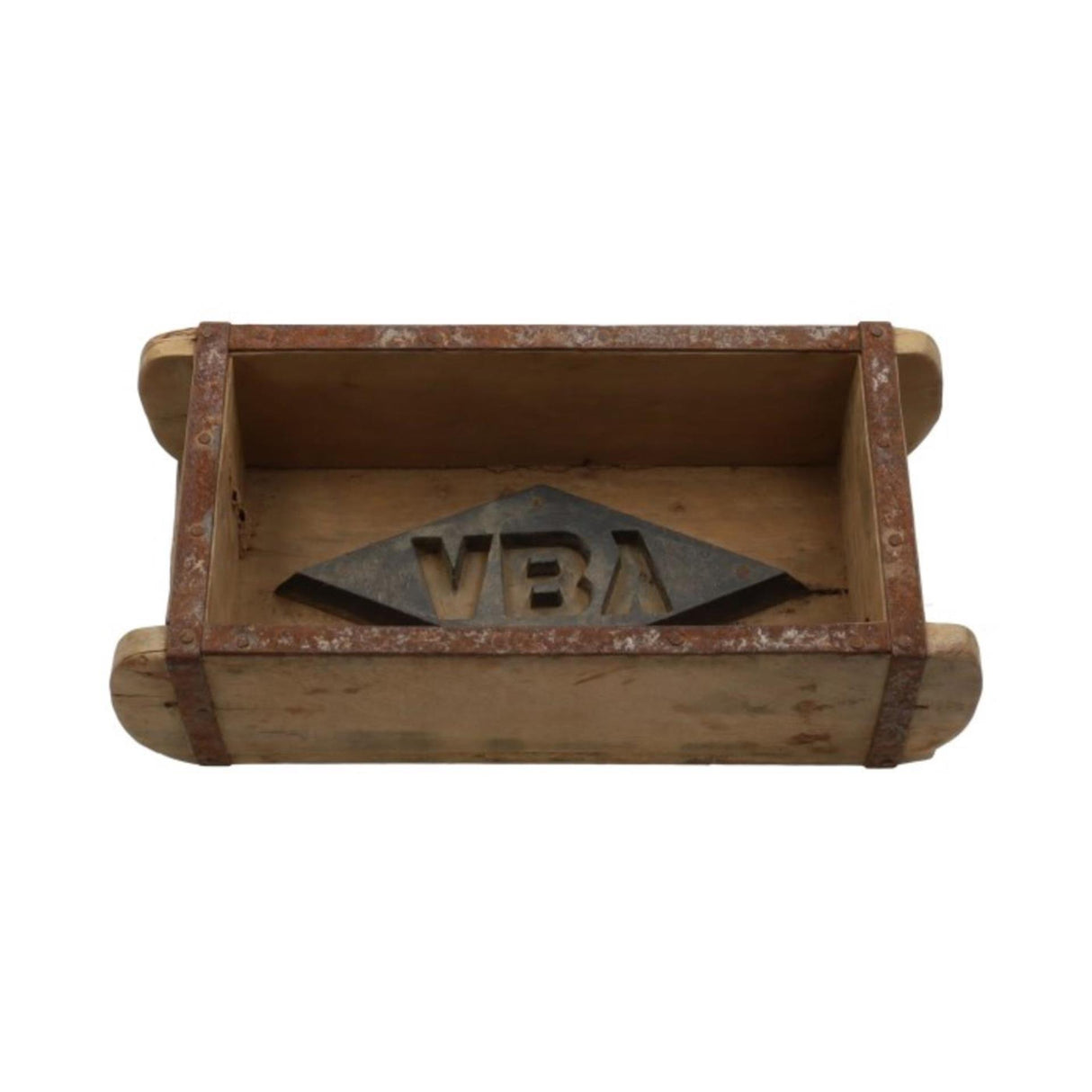 Hbx natural living hbx natrural living plantenbak, vintage baksteenmal matrix hout 32x15x10cm
