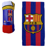 Overige Merken FC Barcelona Badlaken 100x180 cm Blauw Rood