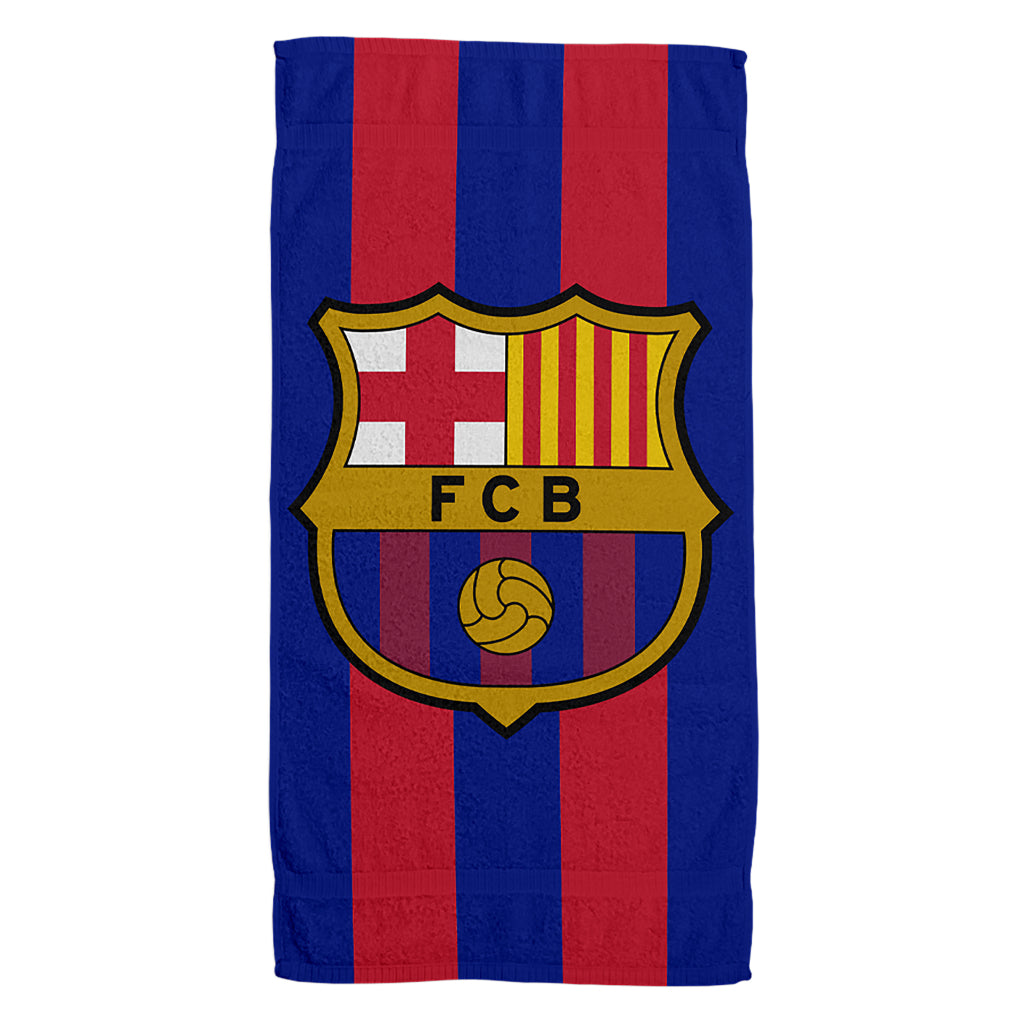 Overige Merken FC Barcelona Badlaken 100x180 cm Blauw Rood