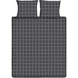 Ten cate katoenen eenpersoons dekbedovertrek 140x200 220 cm graphic antraciet
