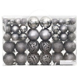 Vidaxl kerstballen 100 st 3 4 6 cm grijs