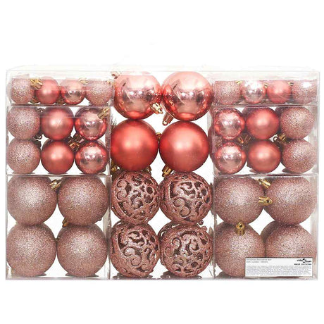 Vidaxl kerstballen 100 st 3 4 6 cm roze en rosé