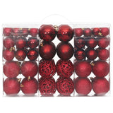 VidaXL Kerstballen 100 st 3 4 6 cm wijnrood