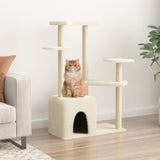 Vidaxl kattenmeubel met sisal krabpalen 107,5 cm crèmekleurig