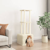 Vidaxl kattenmeubel met sisal krabpalen 133,5 cm crèmekleurig