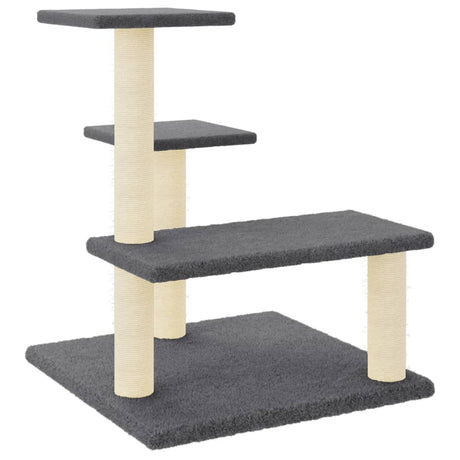 Vidaxl kattenmeubel met sisal krabpalen 61 cm donkergrijs