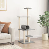 Vidaxl kattenmeubel met sisal krabpalen 136 cm lichtgrijs