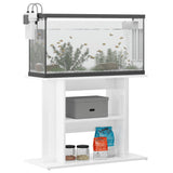 VidaXL Aquariumstandaard 80x35x60 cm bewerkt hout hoogglans wit