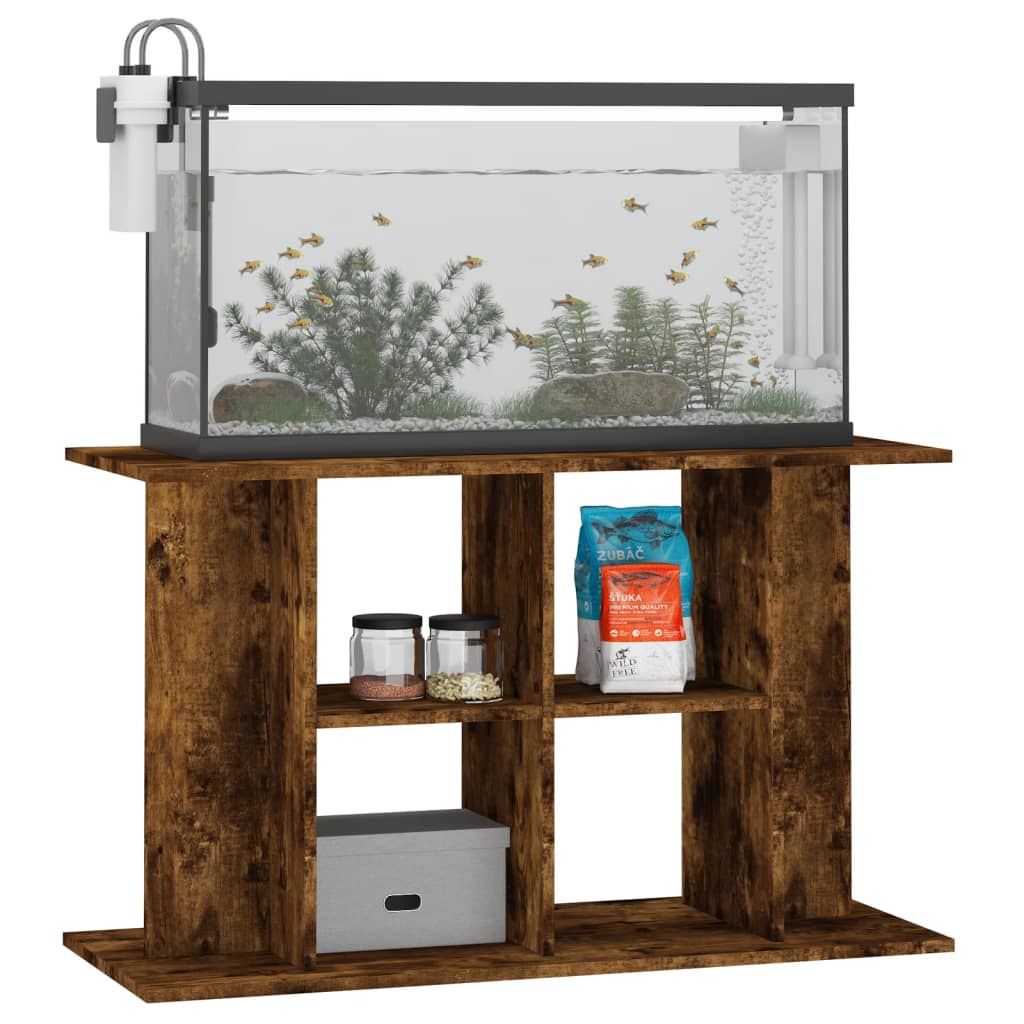 Vidaxl aquariumstandaard 100x40x60 cm bewerkt hout gerookt eikenkleur