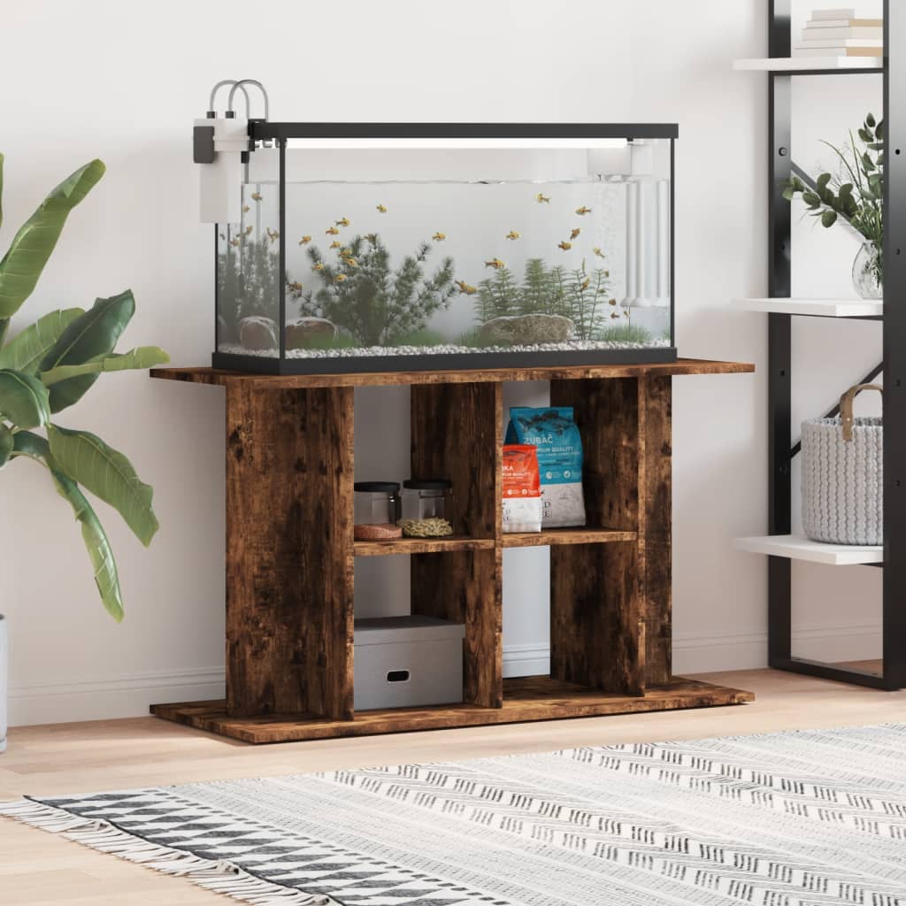 VidaXL Aquariumstandaard 100x40x60 cm bewerkt hout gerookt eikenkleur